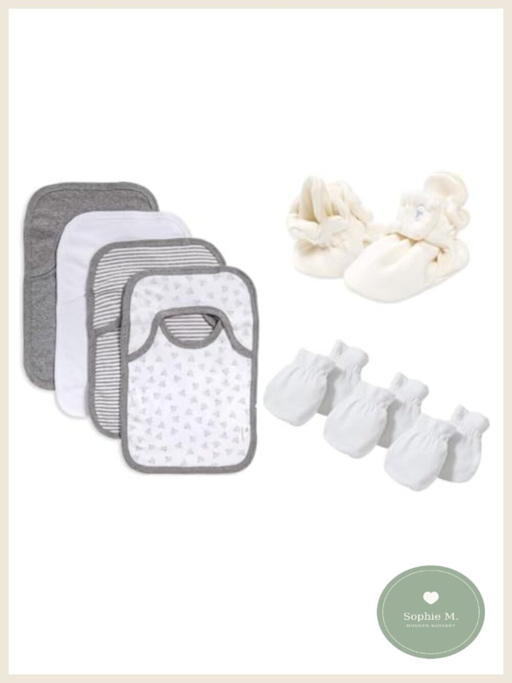 Organic Cotton Bibs & Drool Cloths 4-Pack, Terry Backing